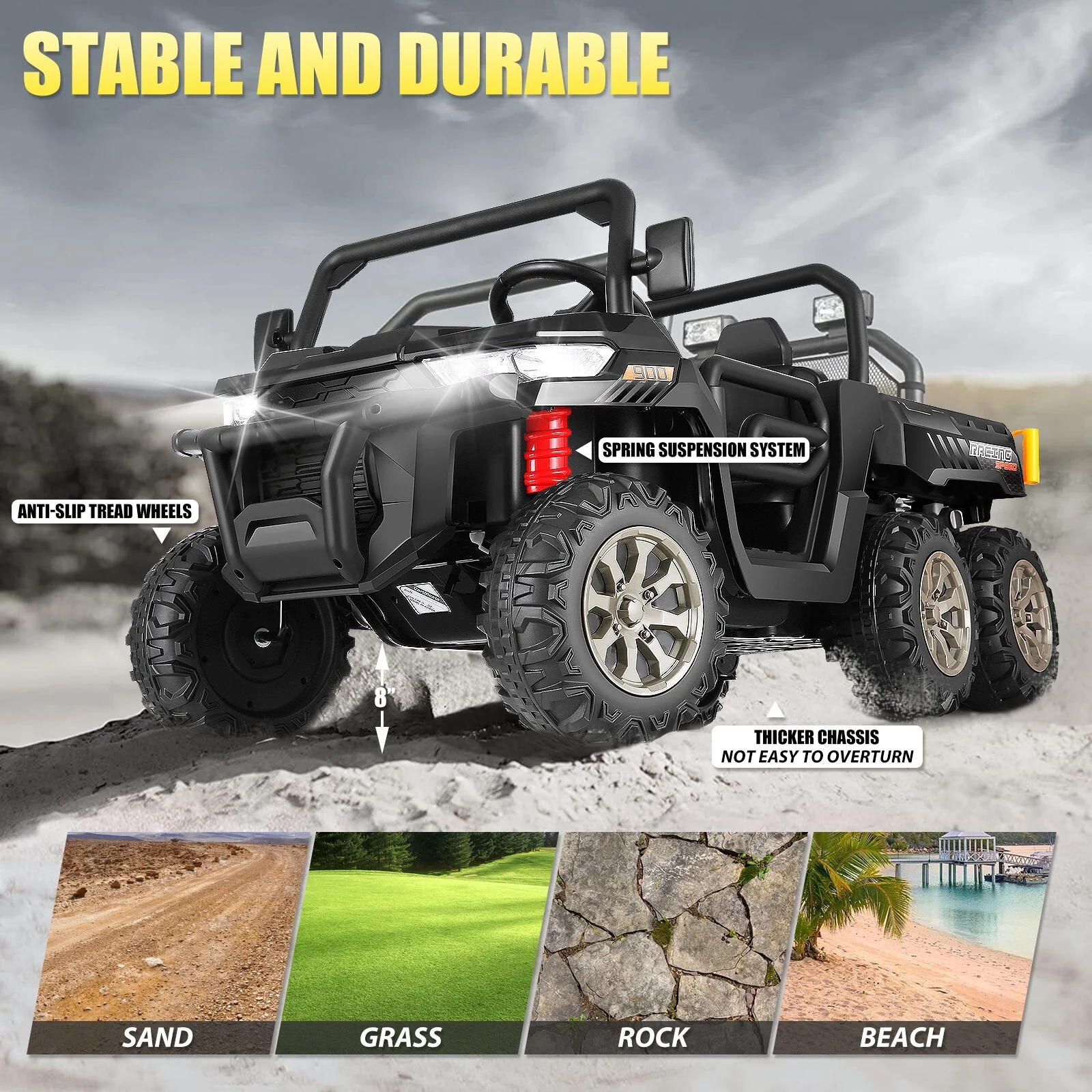 24V Electric Kids Ride-On Dump Truck with Remote Control 2-Seater 4/2WD - Image 16