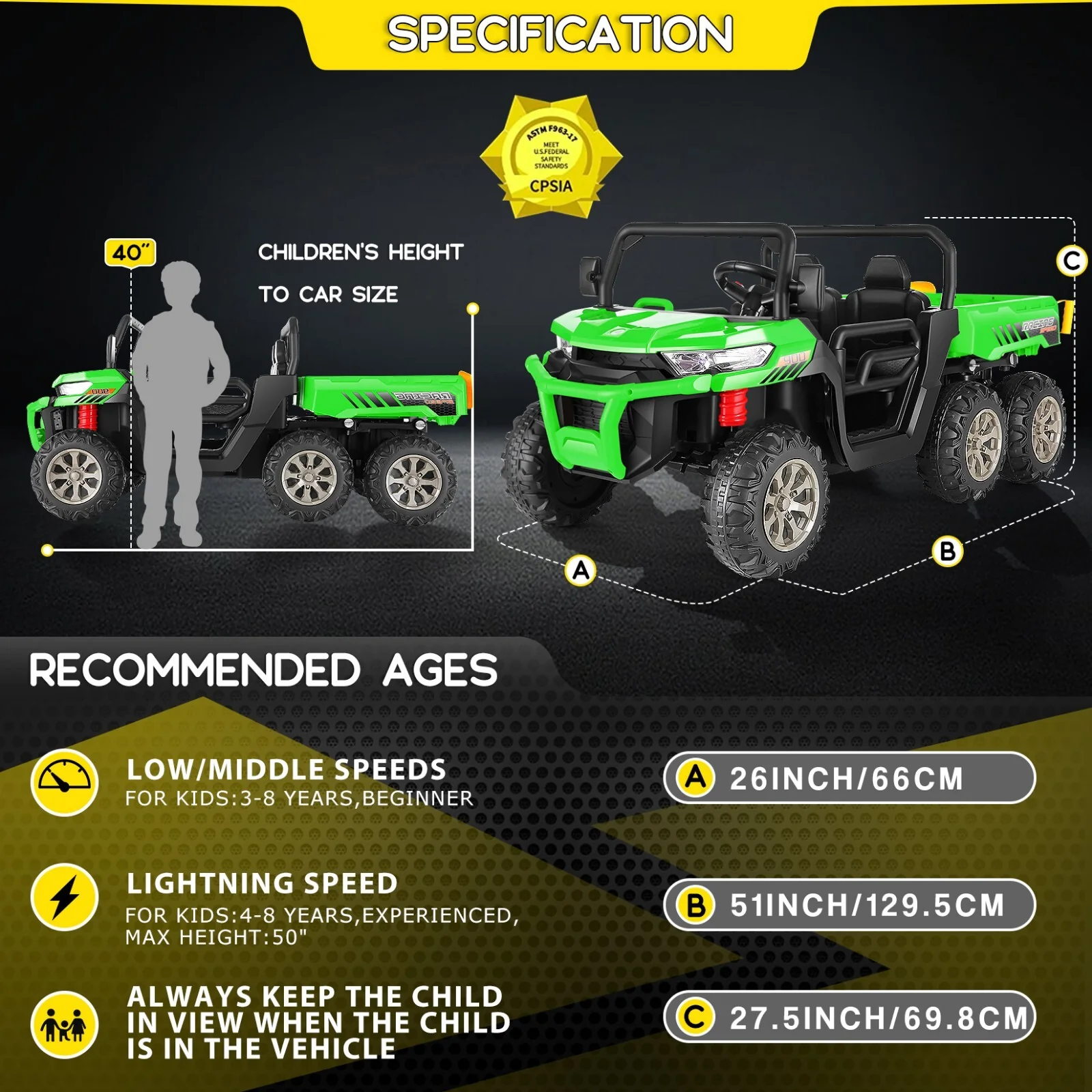 24V Electric Kids Ride-On Dump Truck with Remote Control 2-Seater 4/2WD - Image 24