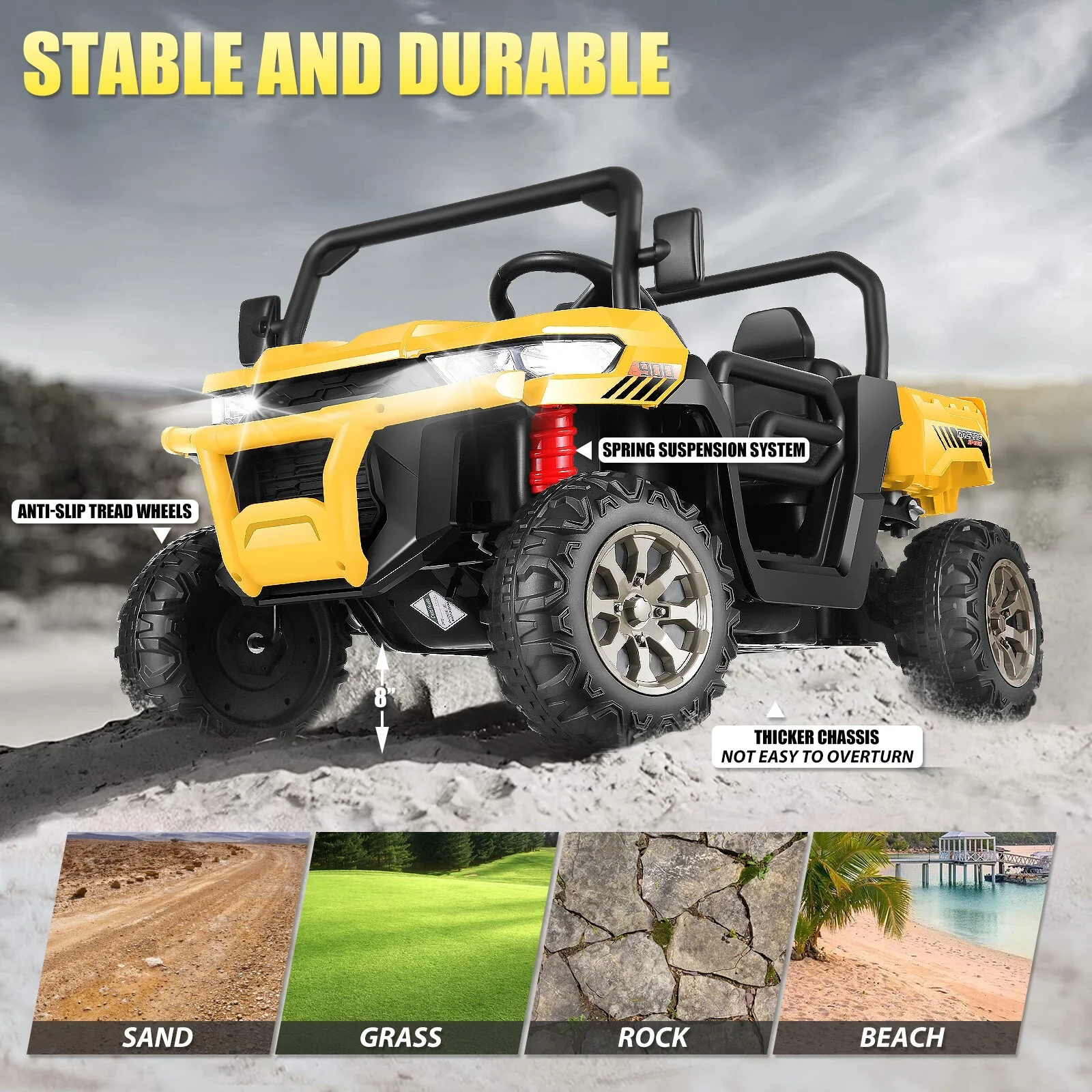 24V Electric Kids Ride-On Dump Truck with Remote Control 2-Seater 4/2WD - Image 25