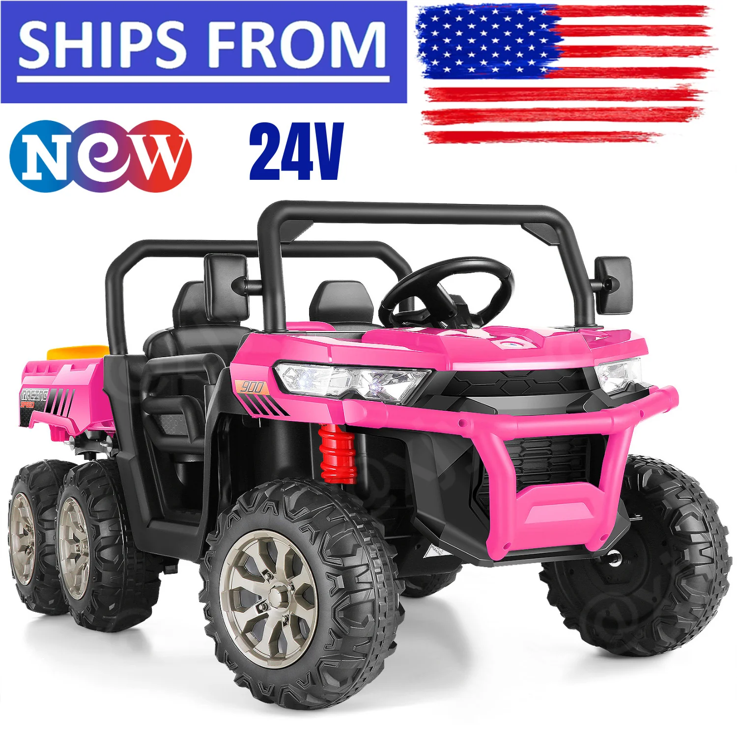 24V Electric Kids Ride-On Dump Truck with Remote Control 2-Seater 4/2WD - Image 30