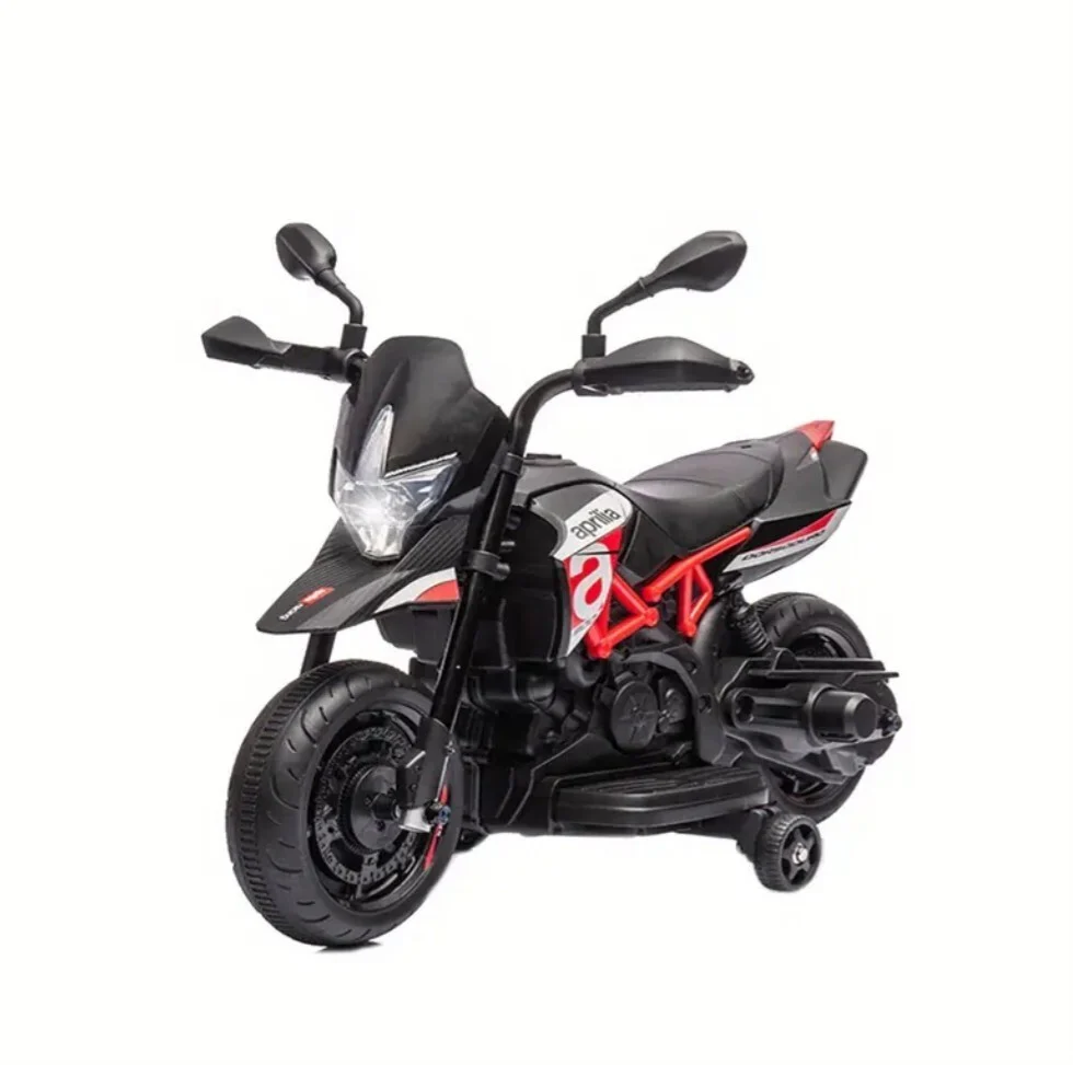 Electric Kids Ride-On Motorcycle with Training Wheels, Lights, Sounds, and Music - Image 10