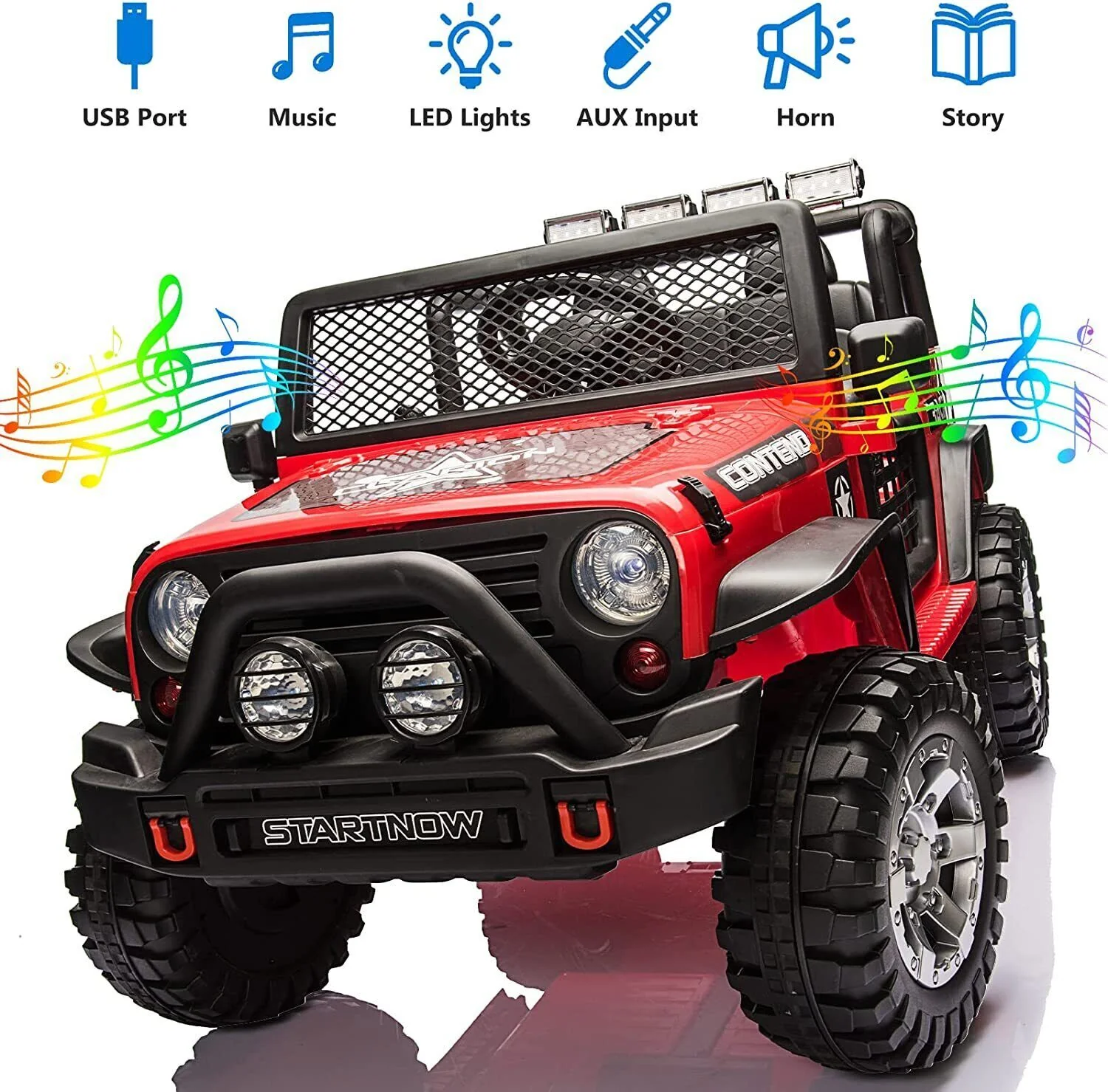 12V Electric Kids Ride-On Jeep Truck with Remote Control - Image 17