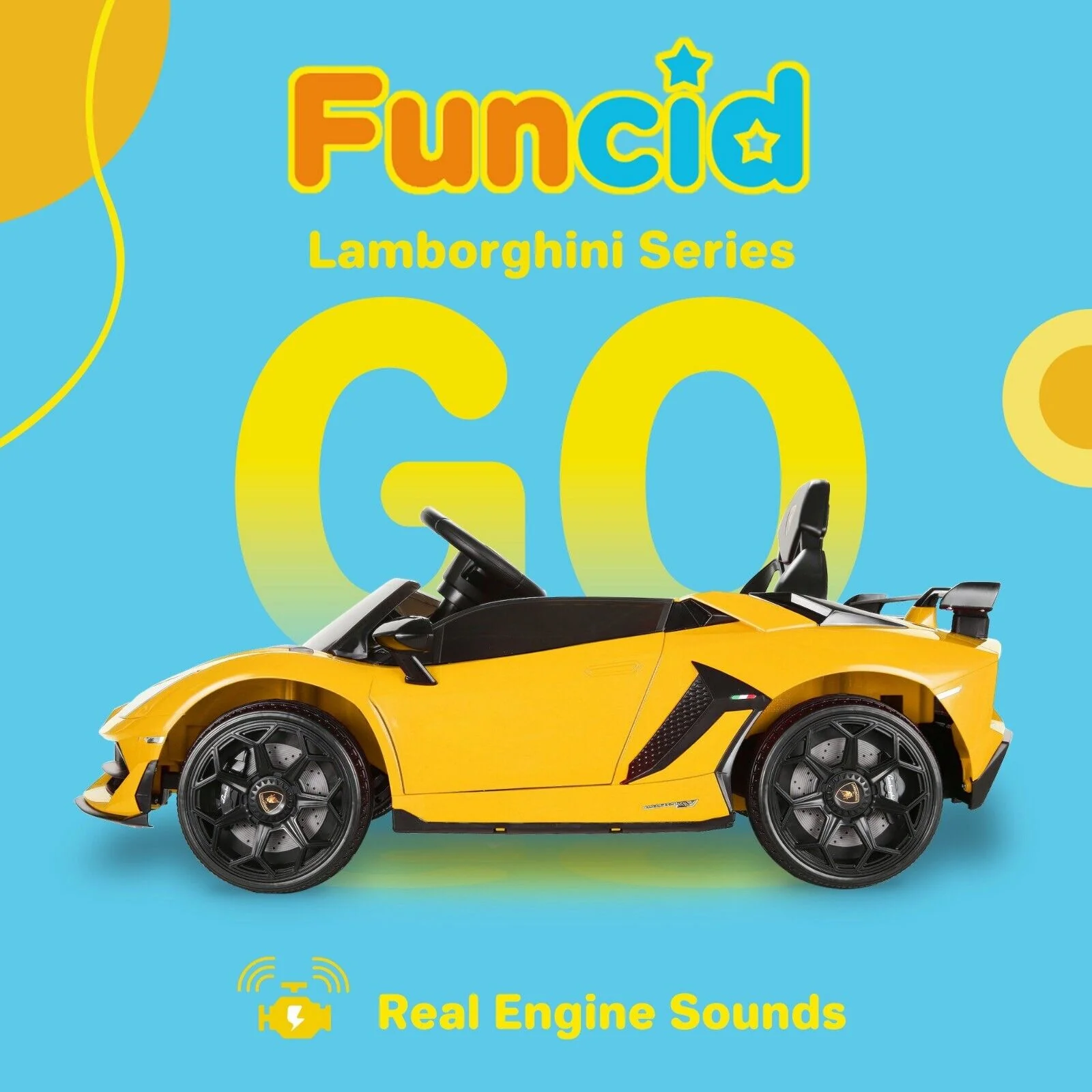 Kids Ride-On Lamborghini Electric Car with Remote Control - 24/12V - Image 171