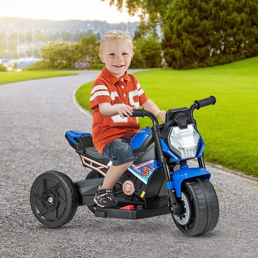 Kids 6V Battery-Powered Ride-On Motorcycle with Detachable Training Wheels - Image 2