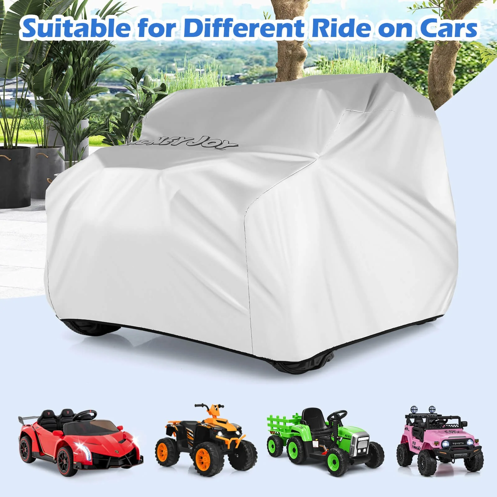Universal Kids Ride-On Toy Car Cover with Silver Coating and Storage Bag for Trucks - Image 7