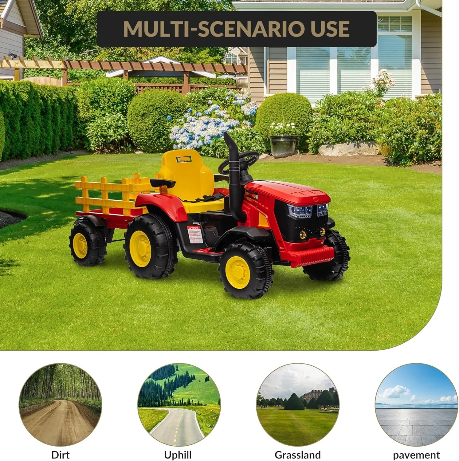 Electric Remote Control Ride-On Tractor Toy for Kids Battery Powered Vehicle - Image 14