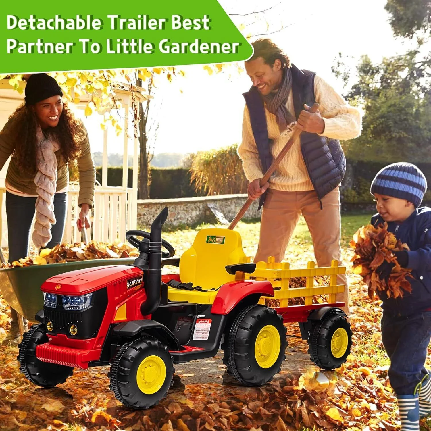 12V Electric Ride-On Tractor for Kids with Remote Control and Power Wheels - Image 10