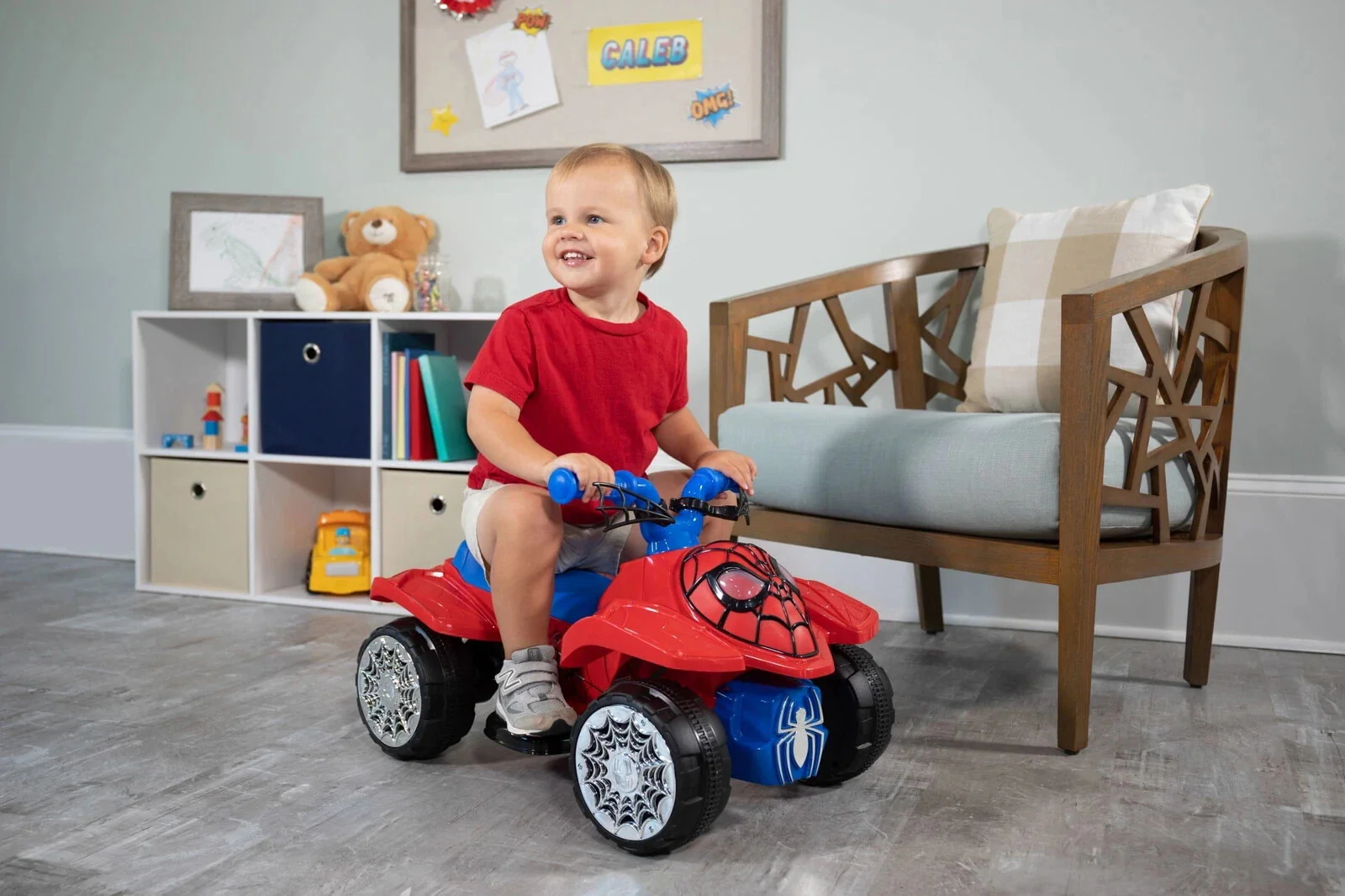 Battery-Powered Spider-Man Kids Quad with Authentic Superhero Graphics for Ages 1.5+ - Image 9