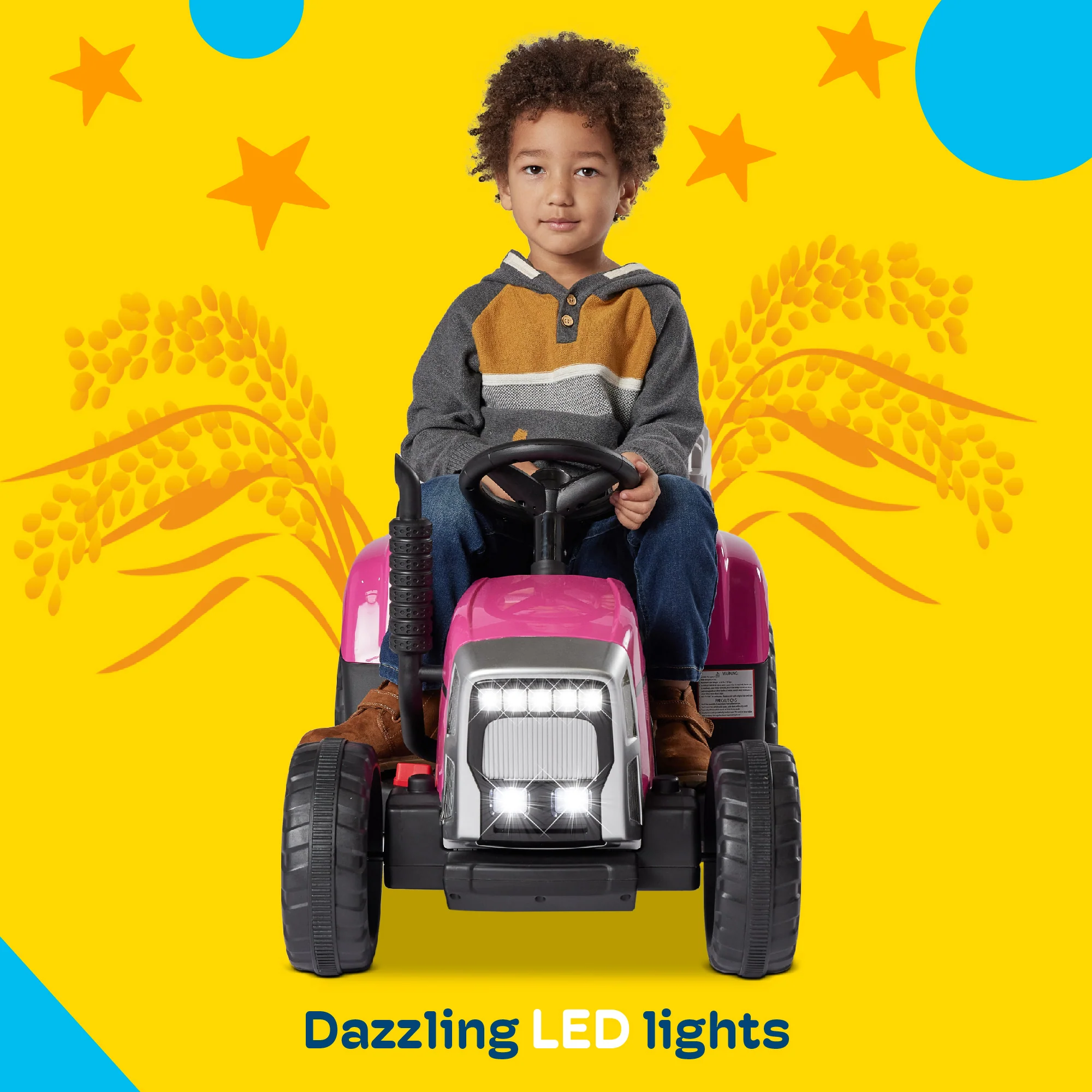 Kidzone 12V Electric Tractor with Trailer Ride-On Toy, Dual Speeds - Image 15