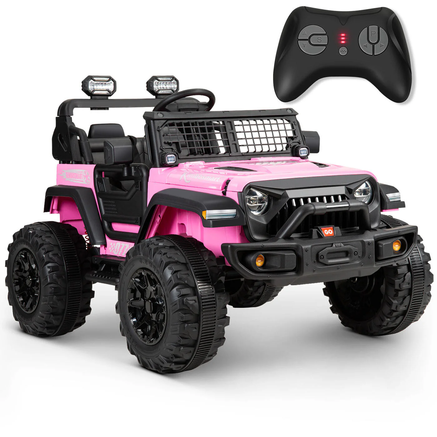 Kimbosmart 24V Electric Battery-Powered Children's Ride-On Vehicle Truck Featuring LED Lights, MP3 Player, and Bluetooth Connectivity - Image 3