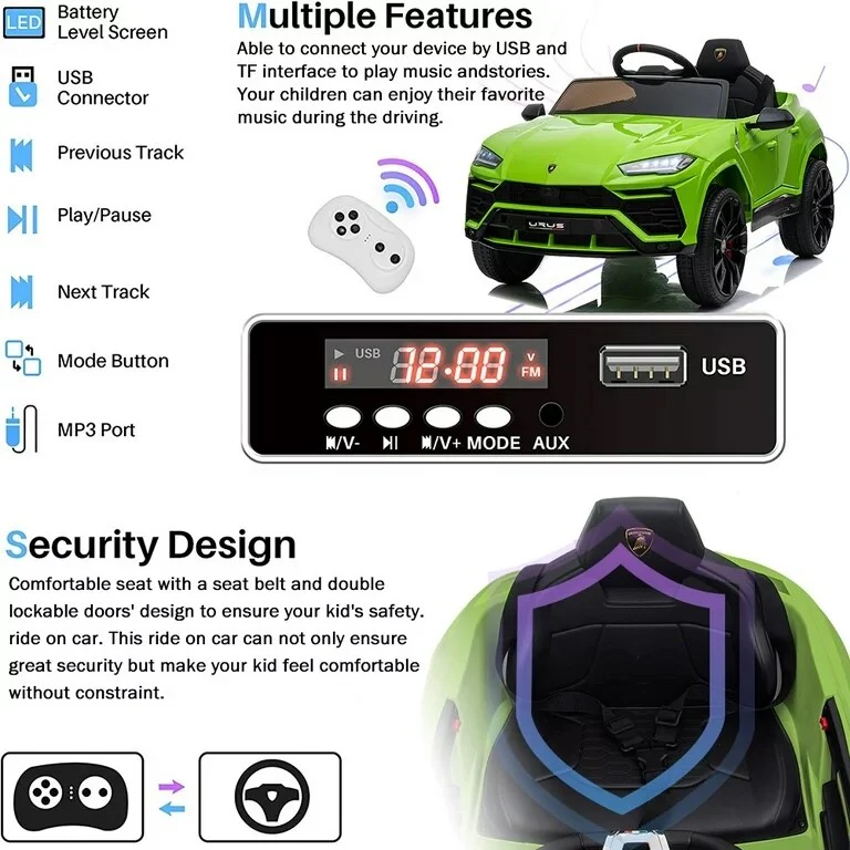 12V Battery-Powered Remote Control Ride-On Car - Image 4