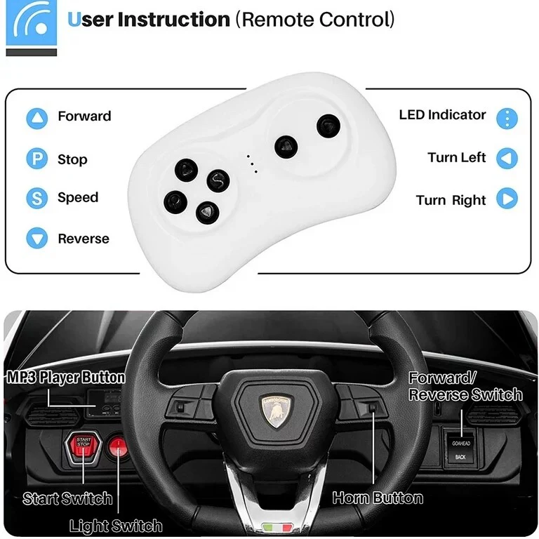 12V Battery-Powered Remote Control Ride-On Car - Image 8