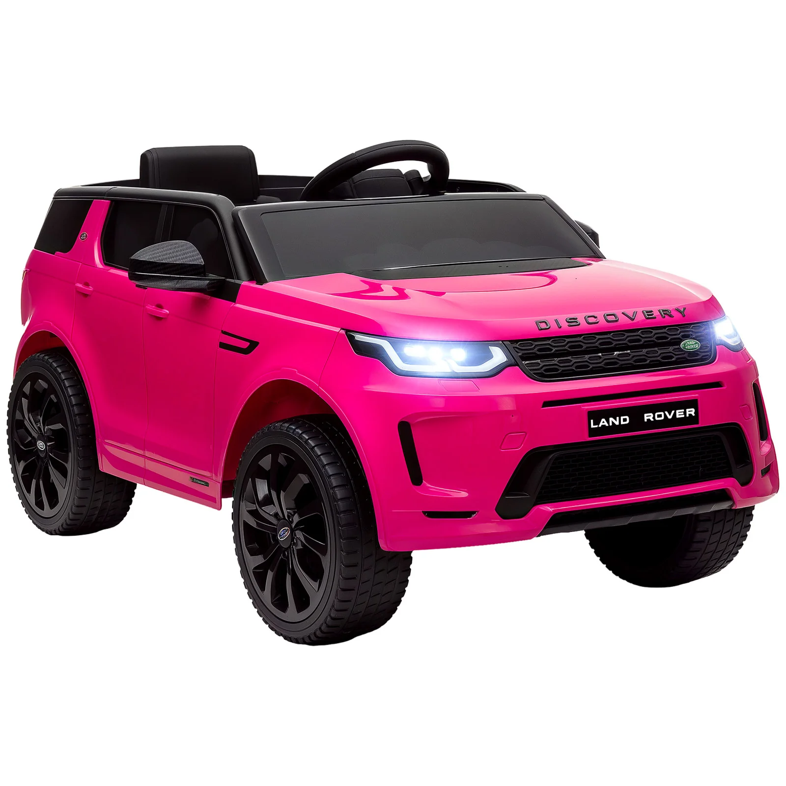 Licensed Land Rover 12V Kids Ride-On Car with Soft Start Pink - Image 3