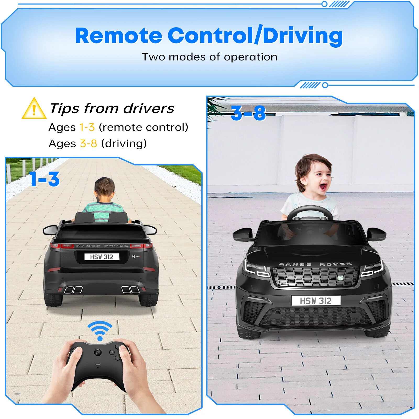 Licensed 12V Rover Electric Ride-On Car for Kids with Remote Control and Music Player - Image 9