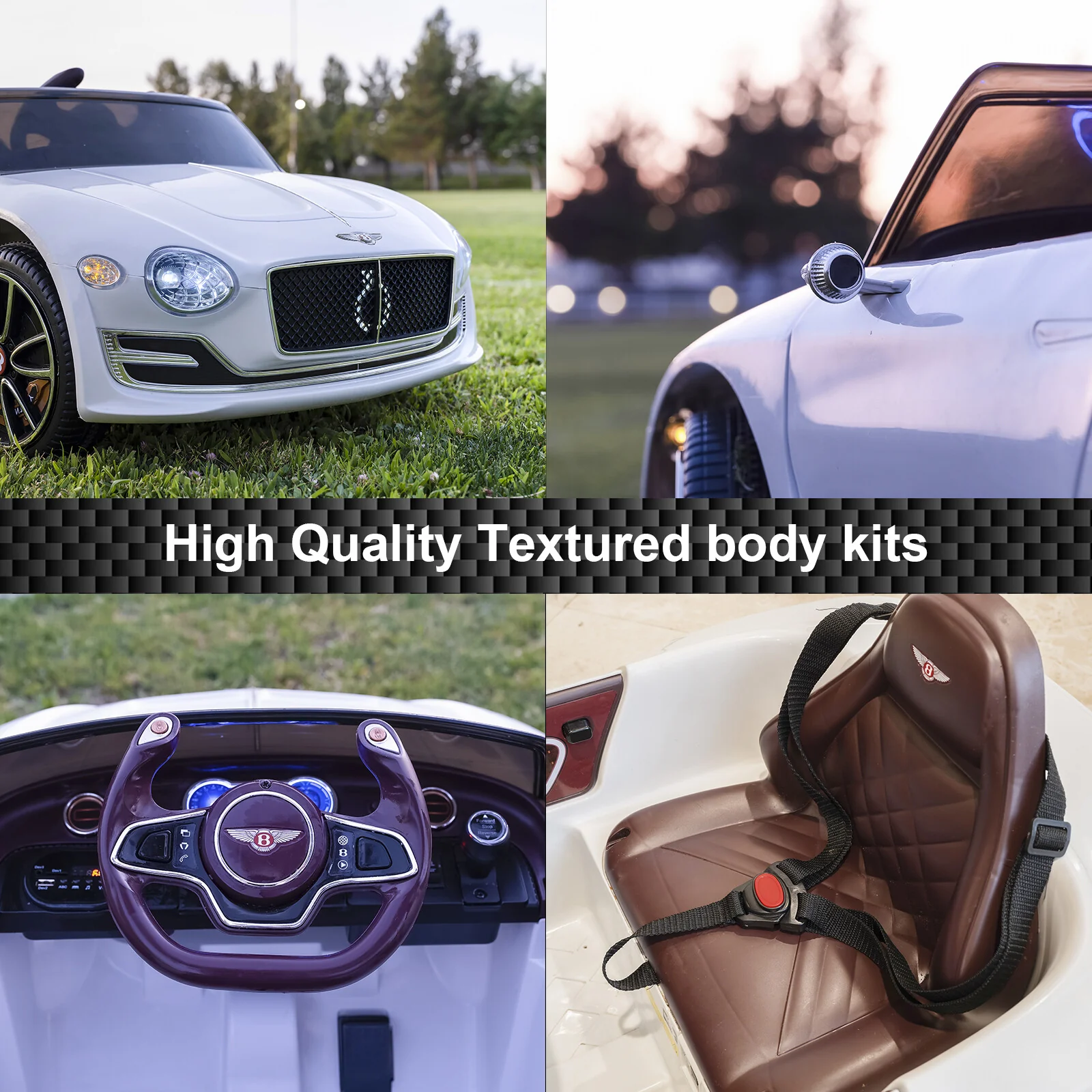 12V Licensed Bentley Electric Kids Ride-On Car with Remote Control, MP3, and Lights - Image 9