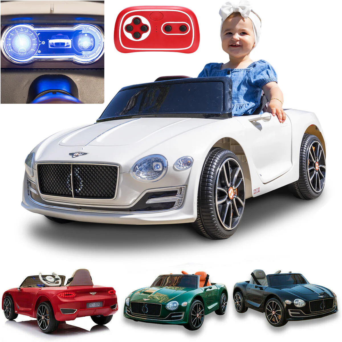 12V Kids Electric Ride-On Car with Remote Control and Licensed Bentley Design - Image 13