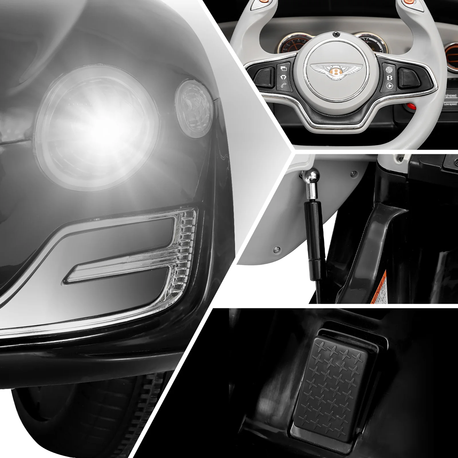 12V Kids Electric Ride-On Car with Remote Control and Licensed Bentley Design - Image 23
