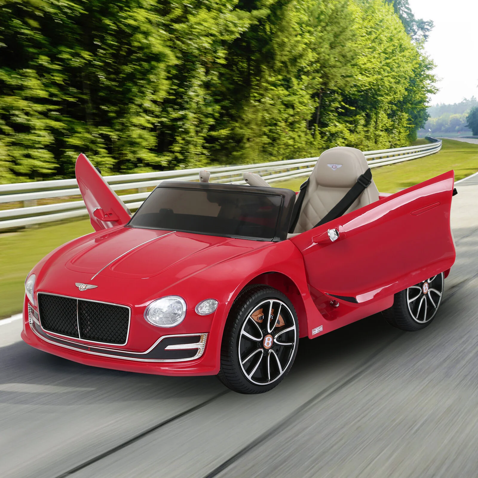 12V Electric Kids Ride-On Car with Remote Control, LED Lights, and MP3 Player, Bentley Style - Image 11
