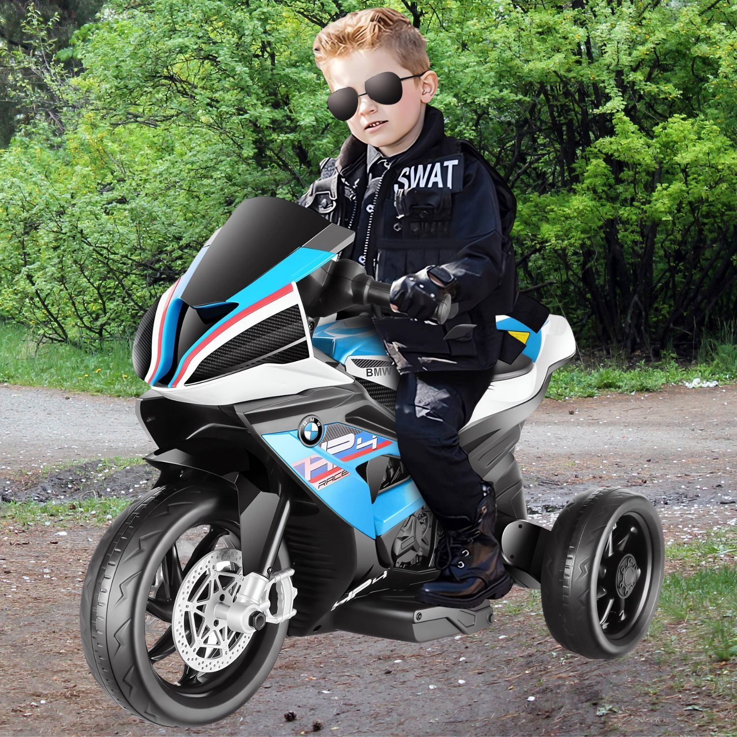 Licensed BMW 12V Battery Powered Electric Ride-On Motorcycle for Kids - Image 8
