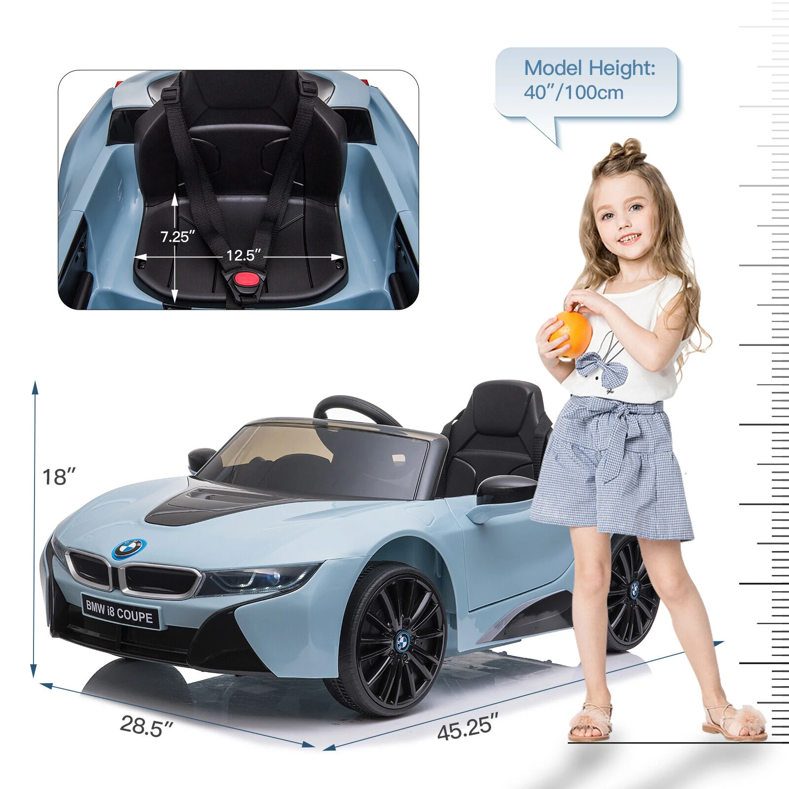 Licensed BMW I8 Electric Ride-On Car for Kids with 2.4G Remote Control - Image 9