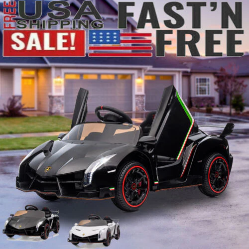 Licensed Lamborghini 12V Electric Ride-On Car for Kids with Remote Control - Image 2