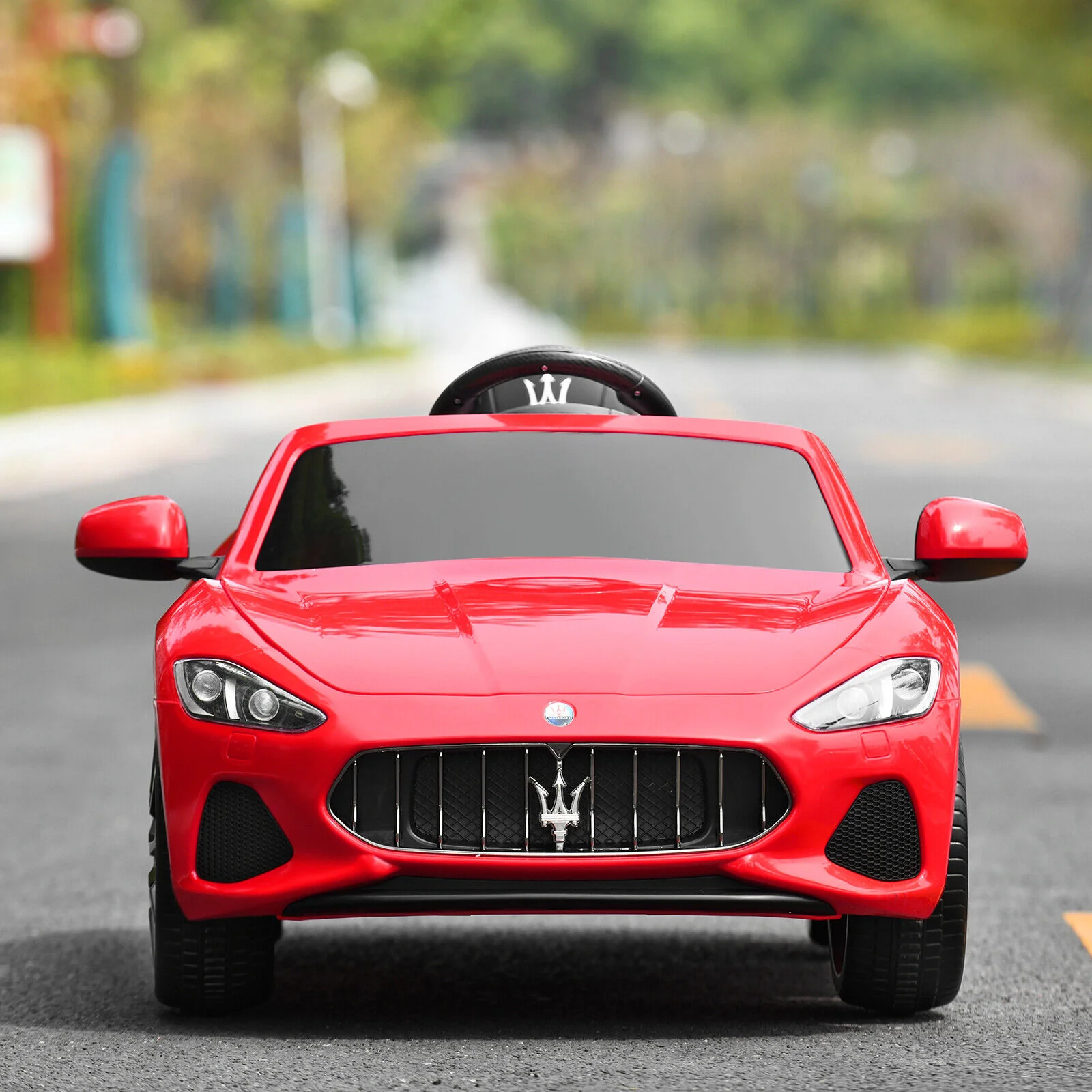 Licensed Maserati GranCabrio 12V Ride-On Car for Kids with Music & Remote Control - Red - Image 3