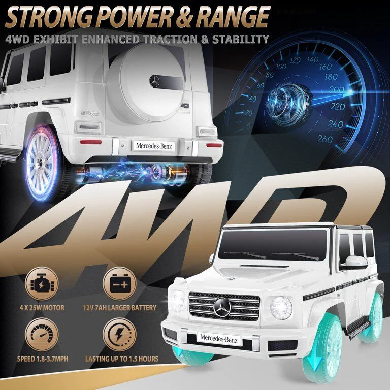 Licensed Mercedes Benz G500 4WD Electric Ride-On Car for Kids with Remote Control and MP3 Player - Image 15