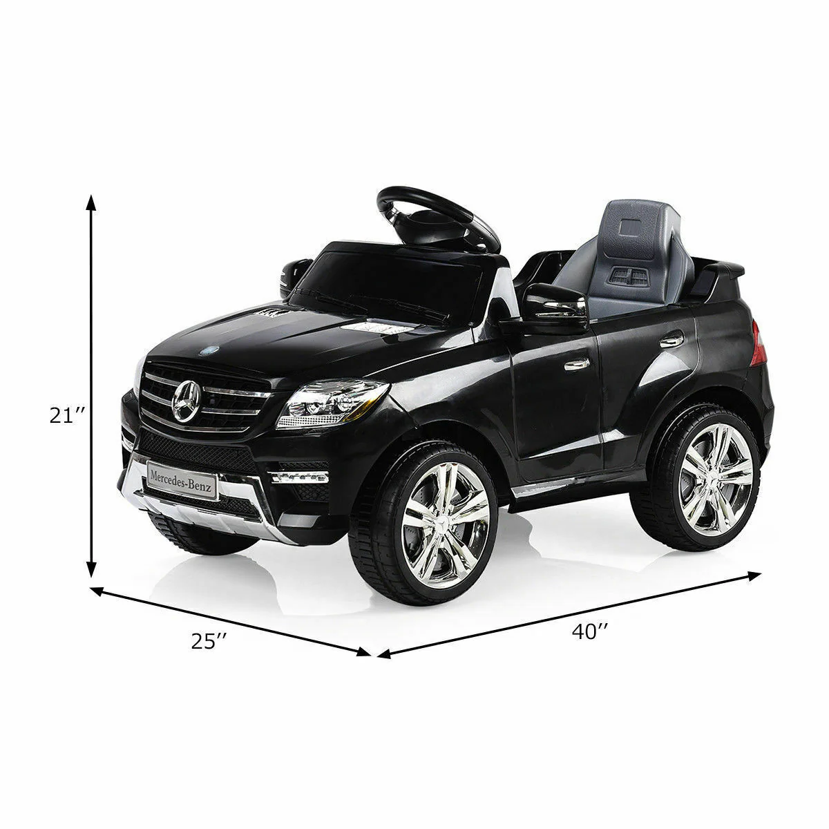 Licensed Mercedes Benz ML350 6V Electric Ride On Car with MP3 and Remote Control for Kids - Image 2