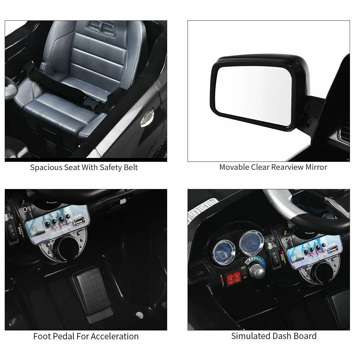 Licensed Mercedes Benz ML350 6V Electric Ride On Car with MP3 and Remote Control for Kids - Image 7