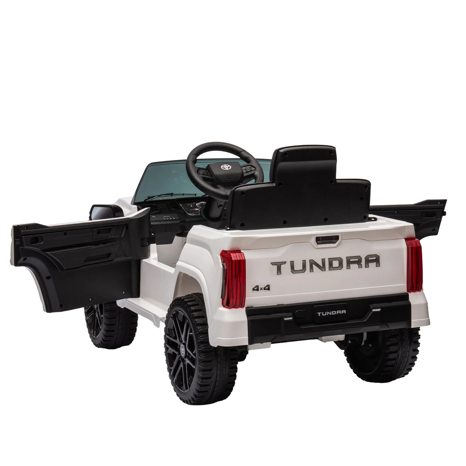 Licensed Toyota Tundra White 12V Kids Ride On Car with 3 Speeds and Dual Motors - Image 14