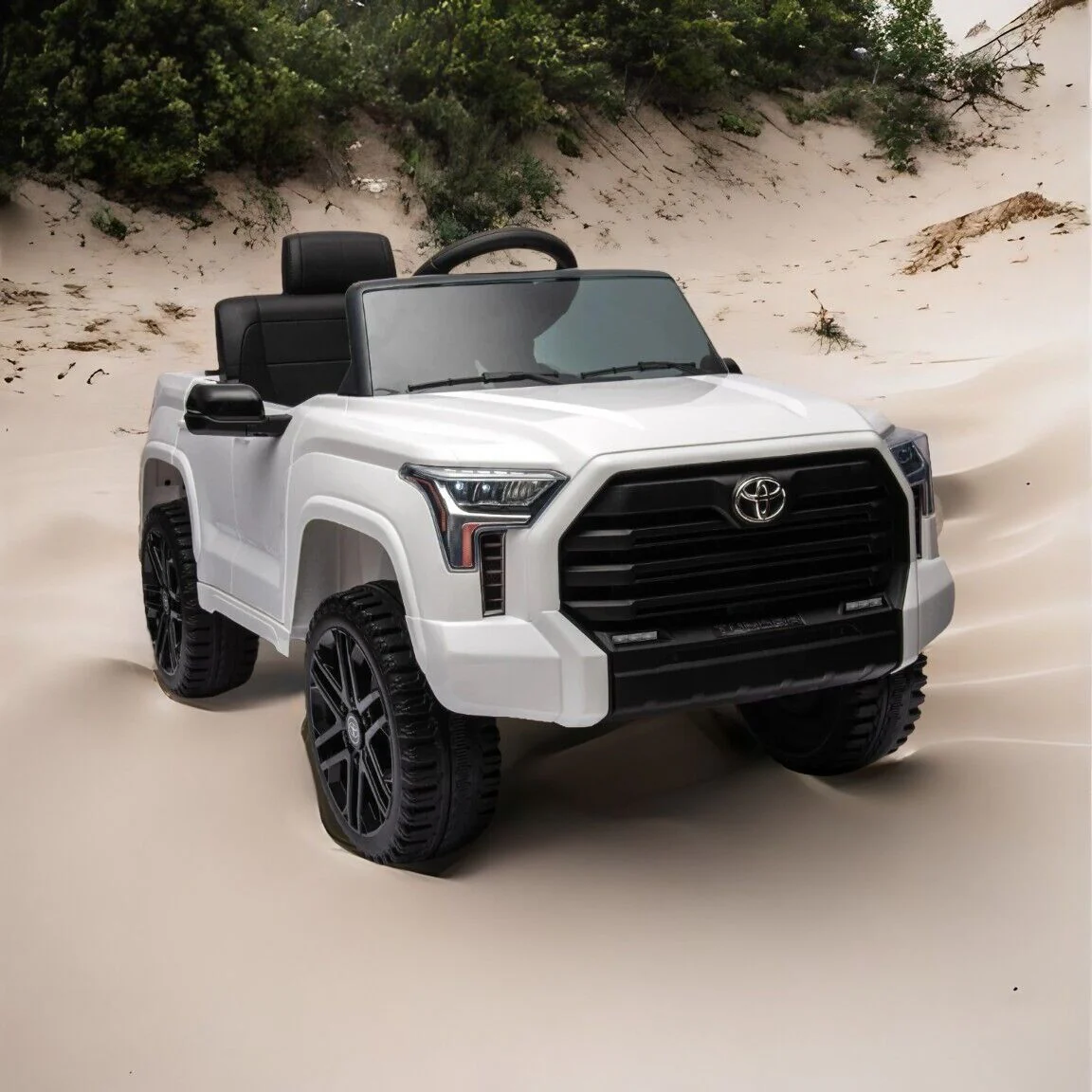 Licensed Toyota Tundra White 12V Kids Ride On Car with 3 Speeds and Dual Motors - Image 5