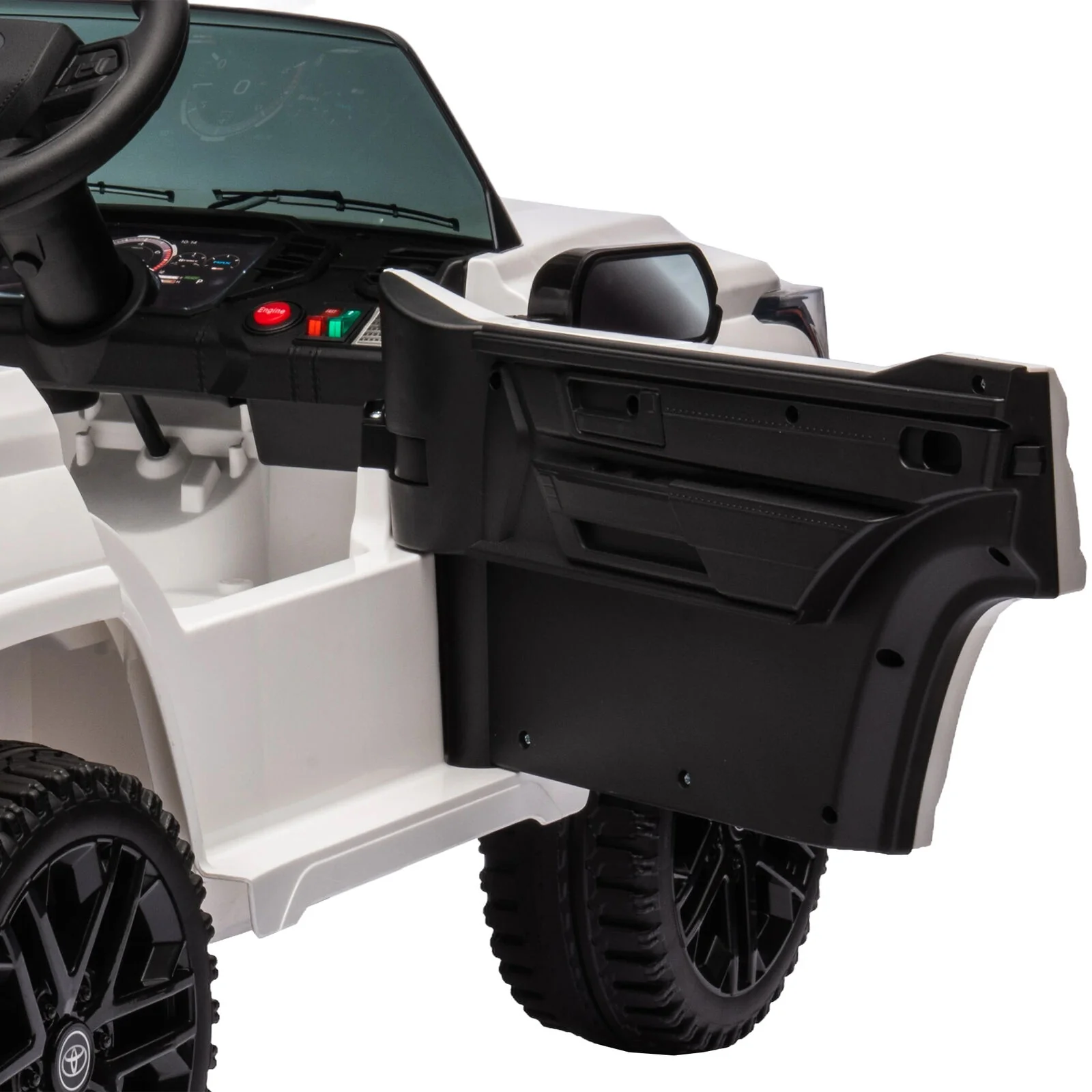 Licensed Toyota Tundra White 12V Kids Ride On Car with 3 Speeds and Dual Motors - Image 9