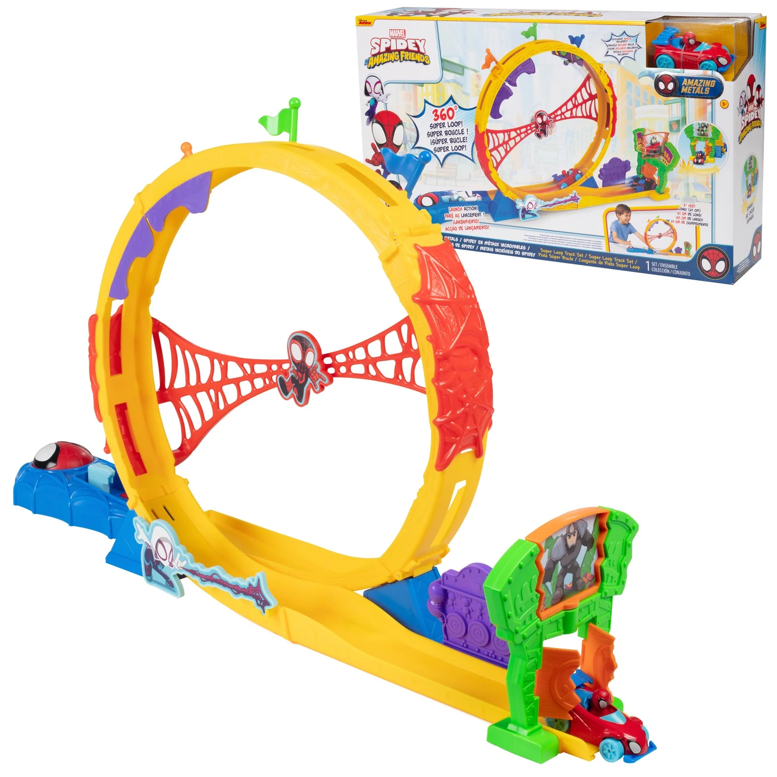 Marvel Spidey and His Incredible Friends - Exciting Loop Track with Vehicle Set