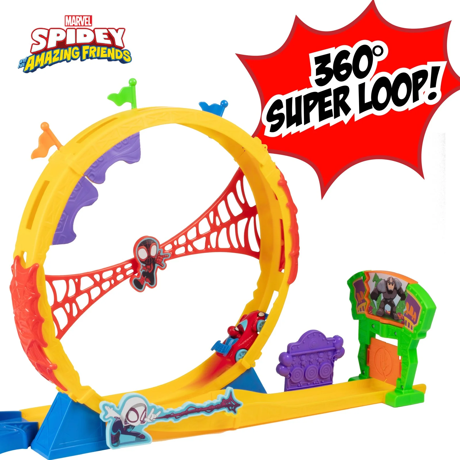 Marvel Spidey and His Incredible Friends - Exciting Loop Track with Vehicle Set - Image 2