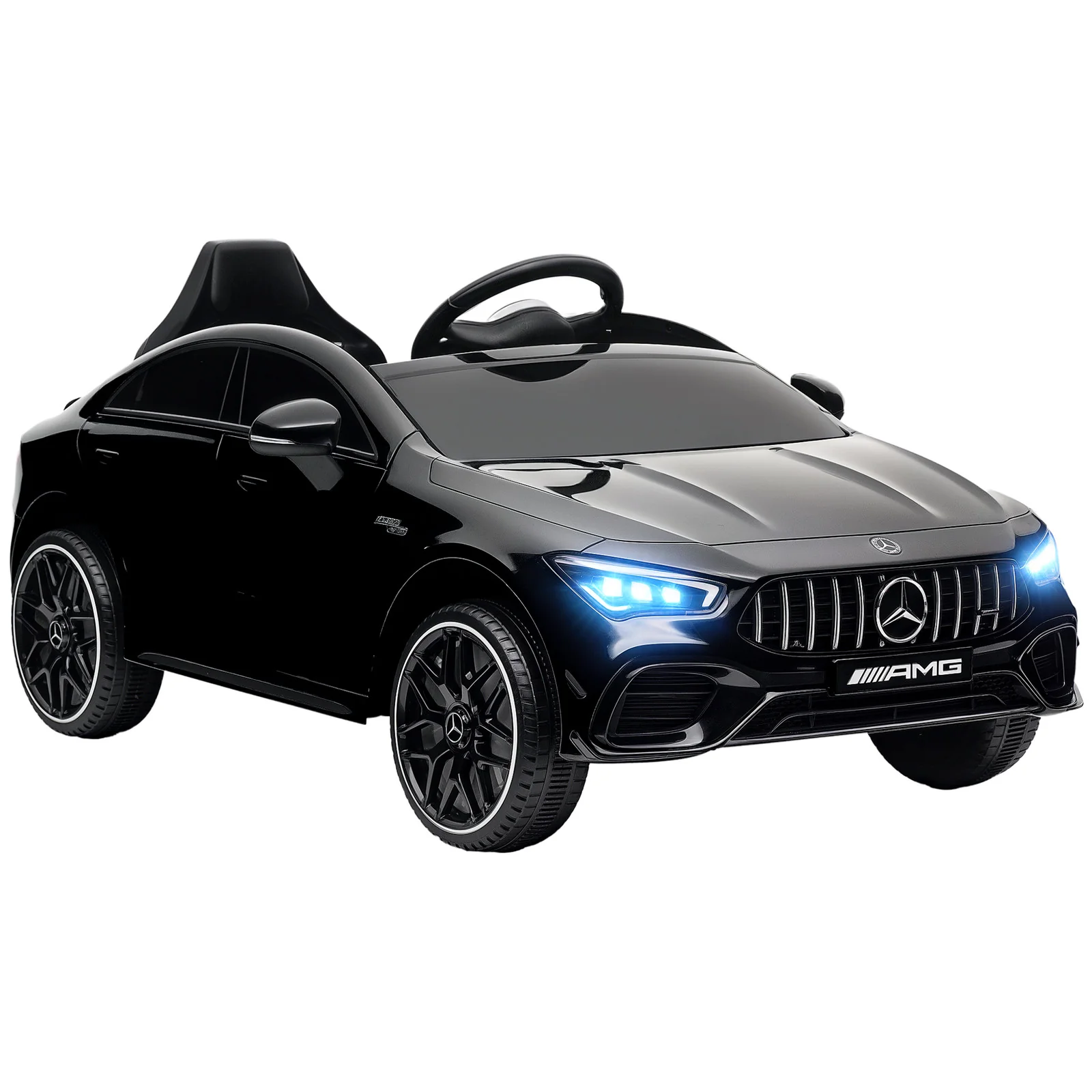 12V Licensed Mercedes-Benz AMG Kids Ride-On Car with Remote Control Black - Image 12