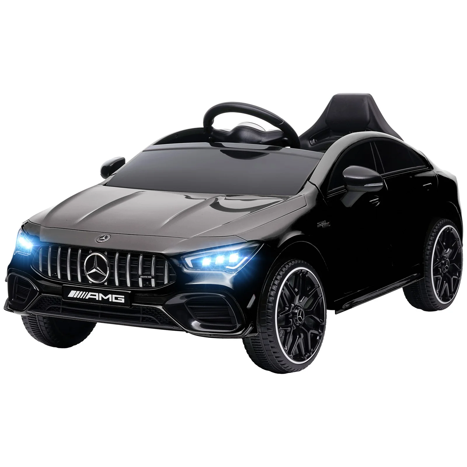 12V Licensed Mercedes-Benz AMG Kids Ride-On Car with Remote Control Black - Image 4