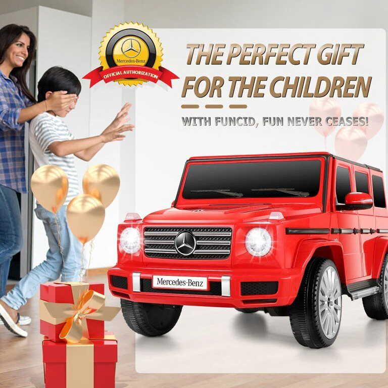 Mercedes-Benz Licensed G500 Electric Ride-On Toy Car with Remote Control and LED Lights for Kids - Image 10
