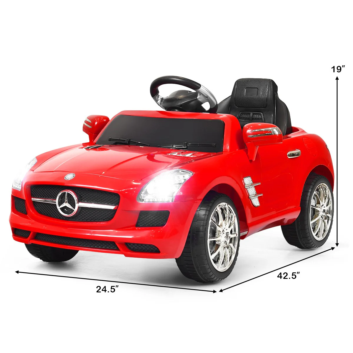 Electric Kids Ride-On RC Car with MP3 Player – Mercedes-Benz SLS Toy Vehicle - Image 2