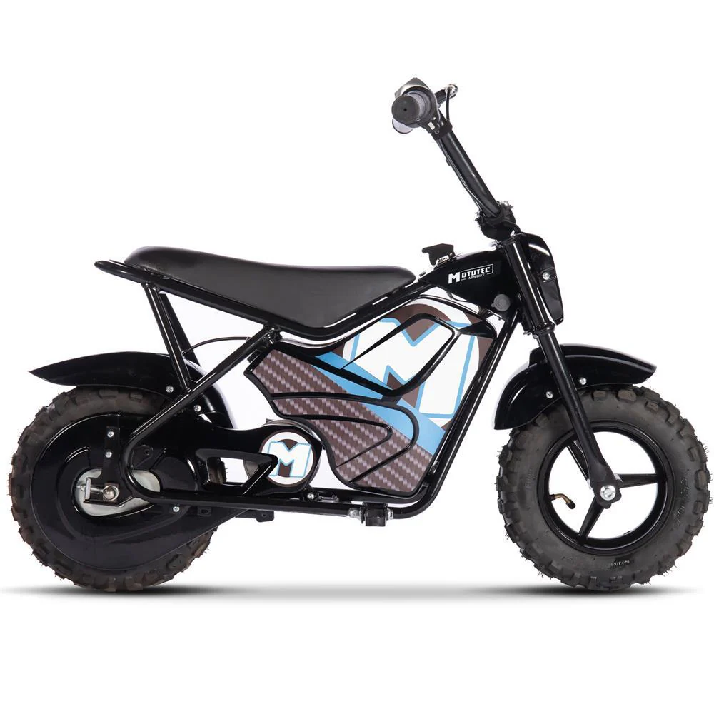 24V 250W Electric Mini Bike Black High-Power Off-Road Ride - Image 4