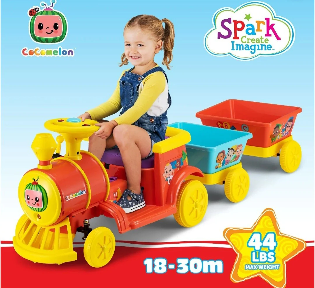 Cocomelon 6V Motorized Electric Toddler Ride-On Train Toy - Image 3