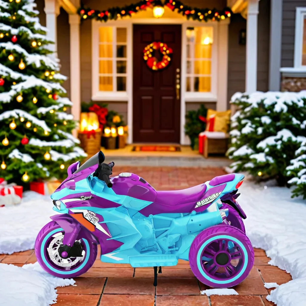 12V Electric Kids Ride-On Dirt Bike Motorcycle with 3 Wheels and LED Lights, Multi-Color - Image 2