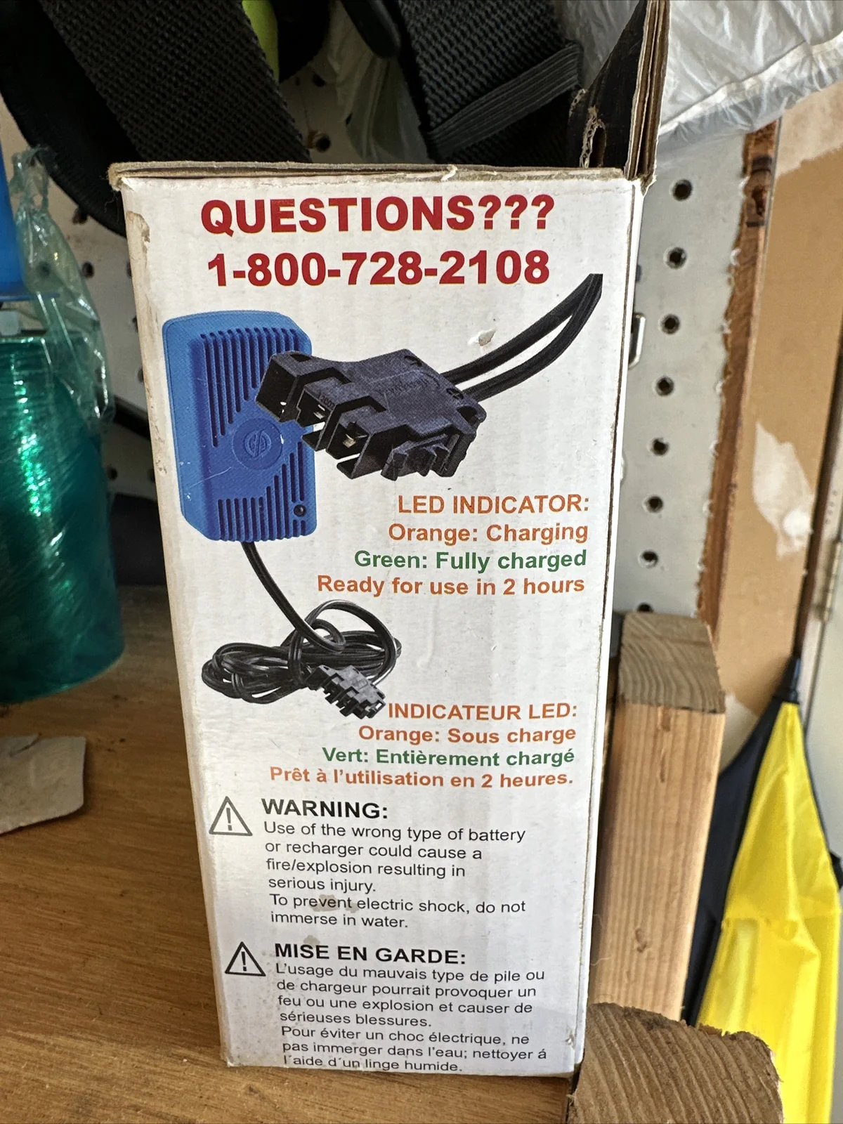 Peg Perego IKCB0082 12V Blue Quick Charger Battery Genuine OEM - Image 4