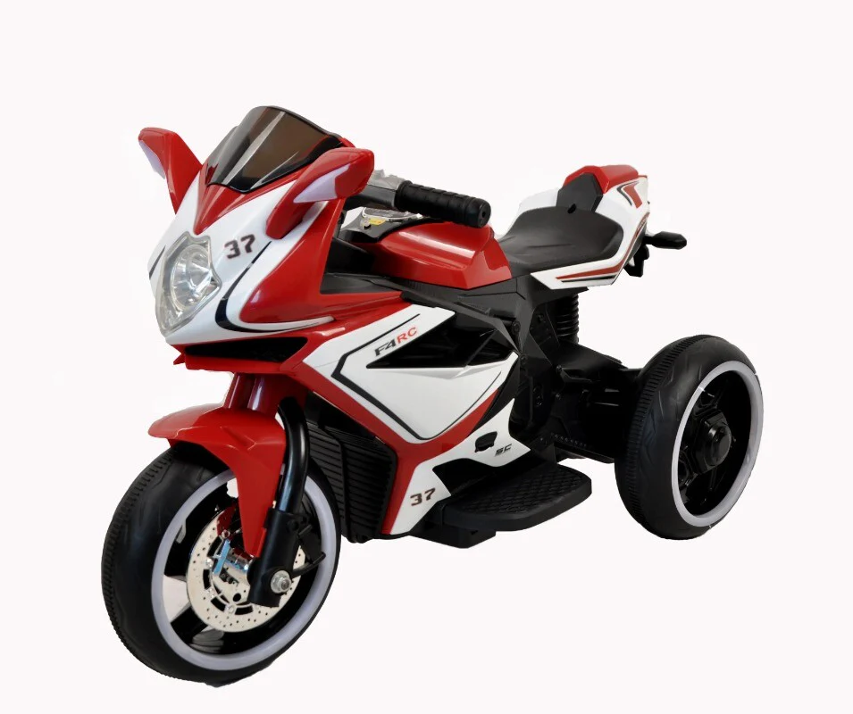 Red Plastic 6V Electric Kids Motorcycle Toy Car - Image 10