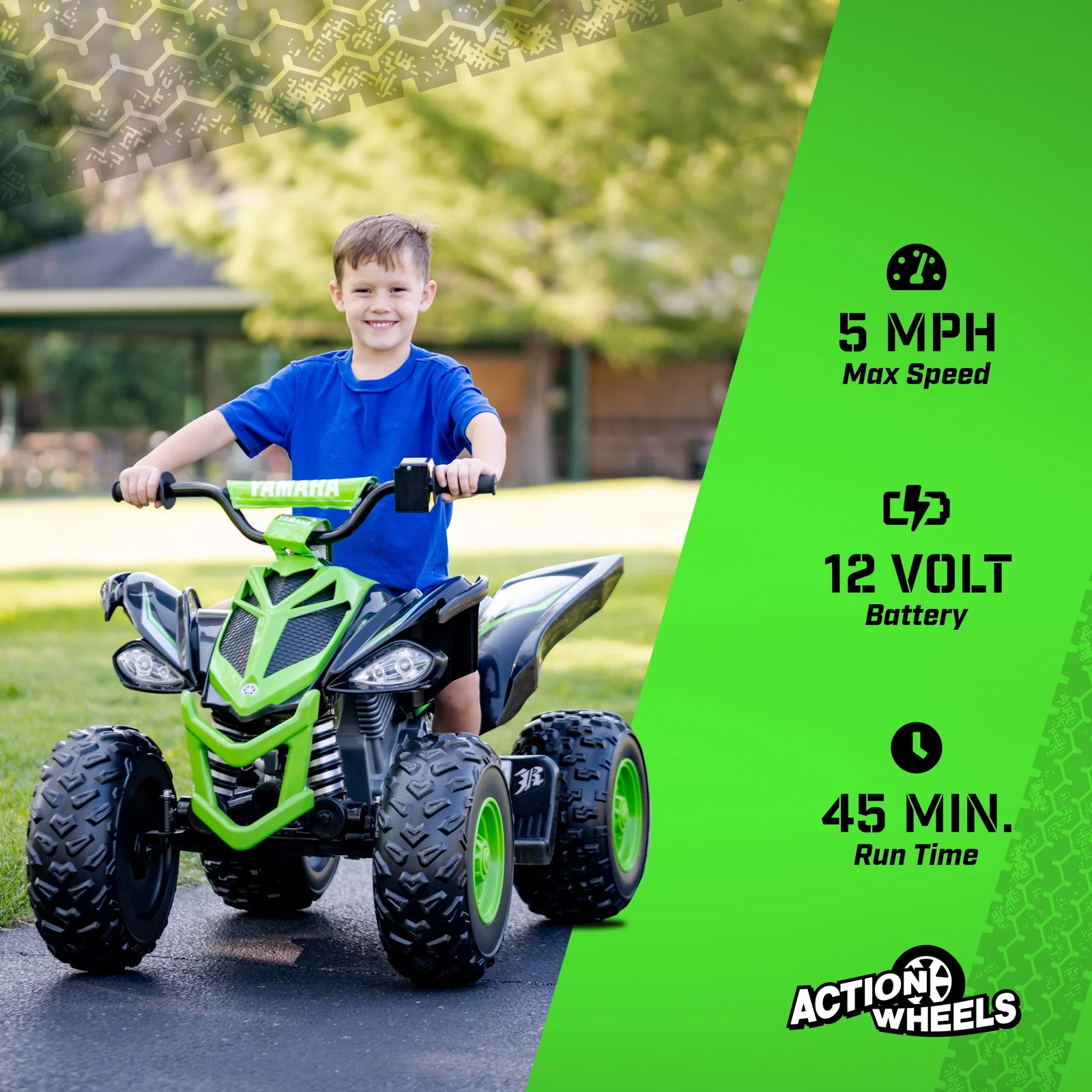 12V Kids Ride-On ATV with Two Speeds, Ages 3+, Up to 5 MPH - Image 3