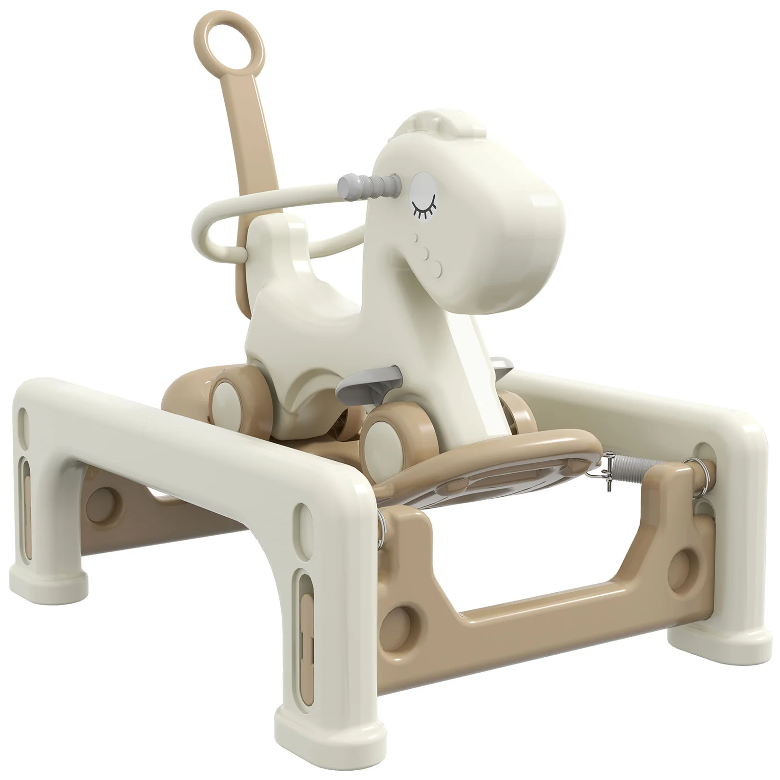 5-in-1 Rocking Horse with Spring Ride for Toddlers Ages 1-6 Years - Image 9