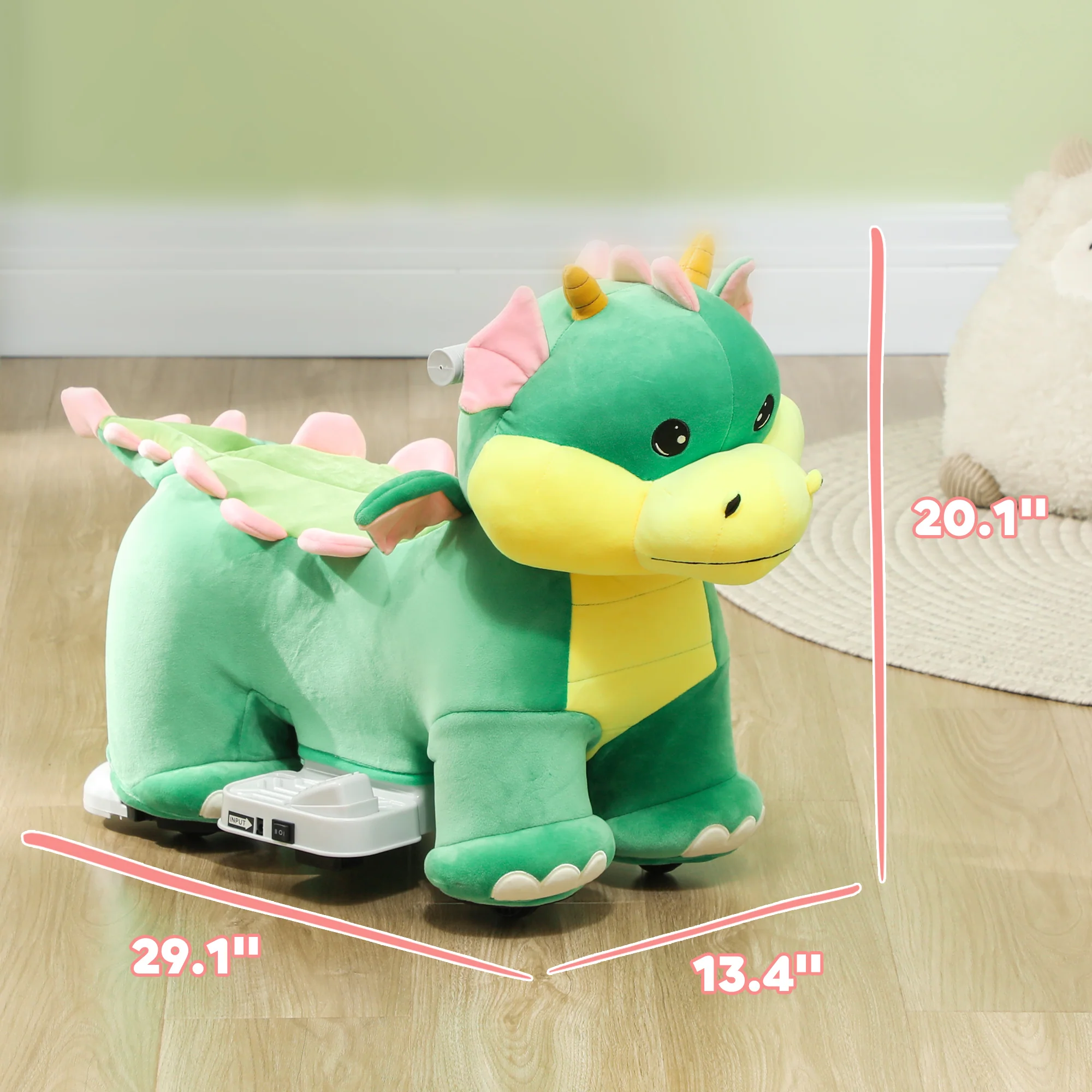 6V Kids Electric Ride-On Animal Toy with Music and Forward Motion - Image 14
