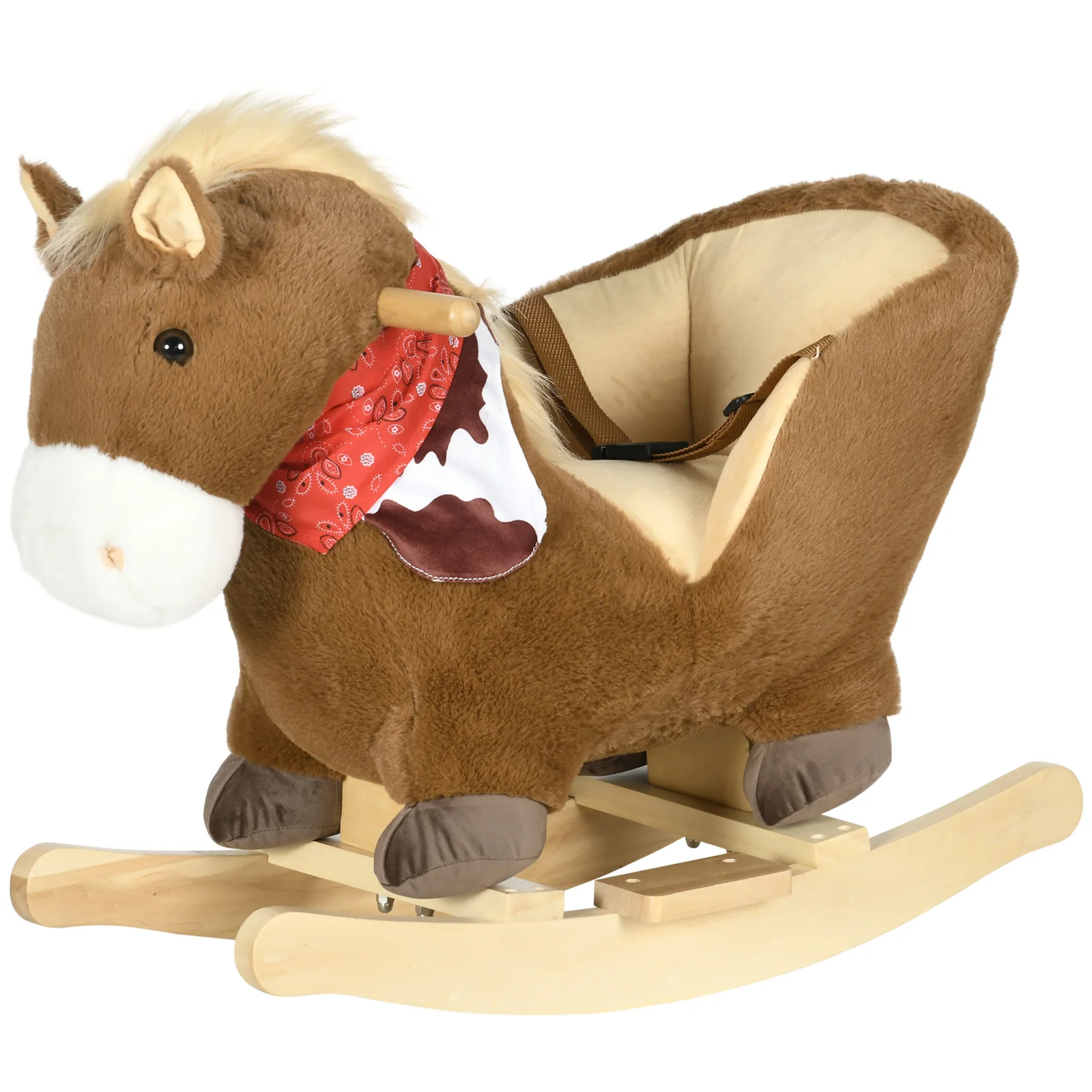Deluxe Baby Rocking Horse with Realistic Animal Sounds - Image 3