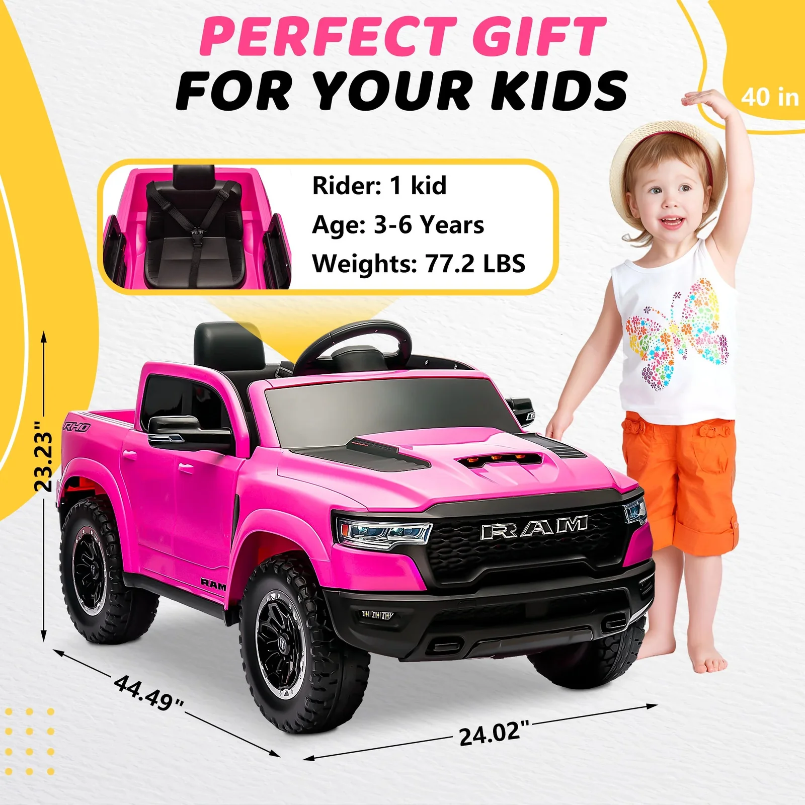 12V Ride-On Toy Car with Remote Control and 4-Wheel Suspension - Image 10