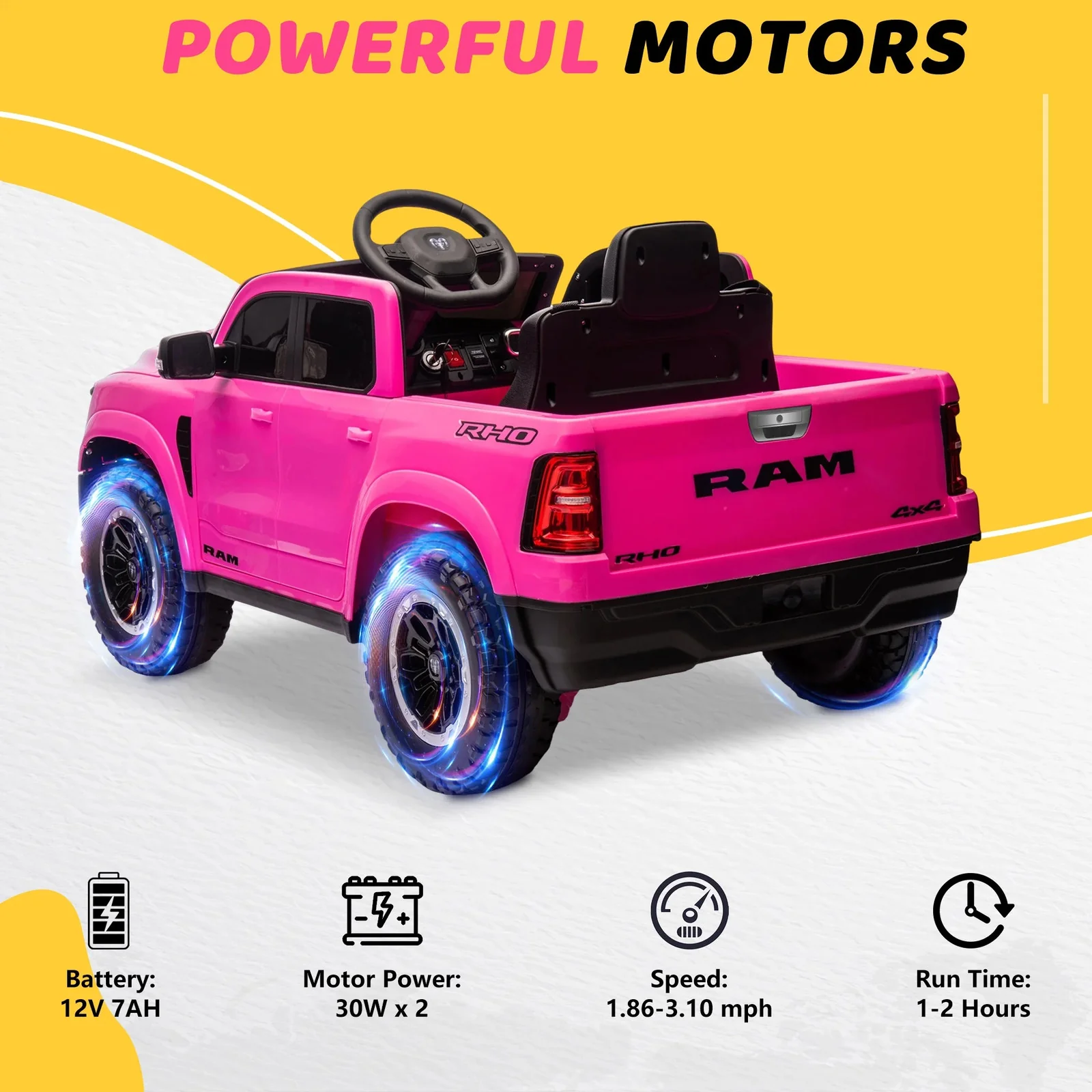 12V Ride-On Toy Car with Remote Control and 4-Wheel Suspension - Image 5