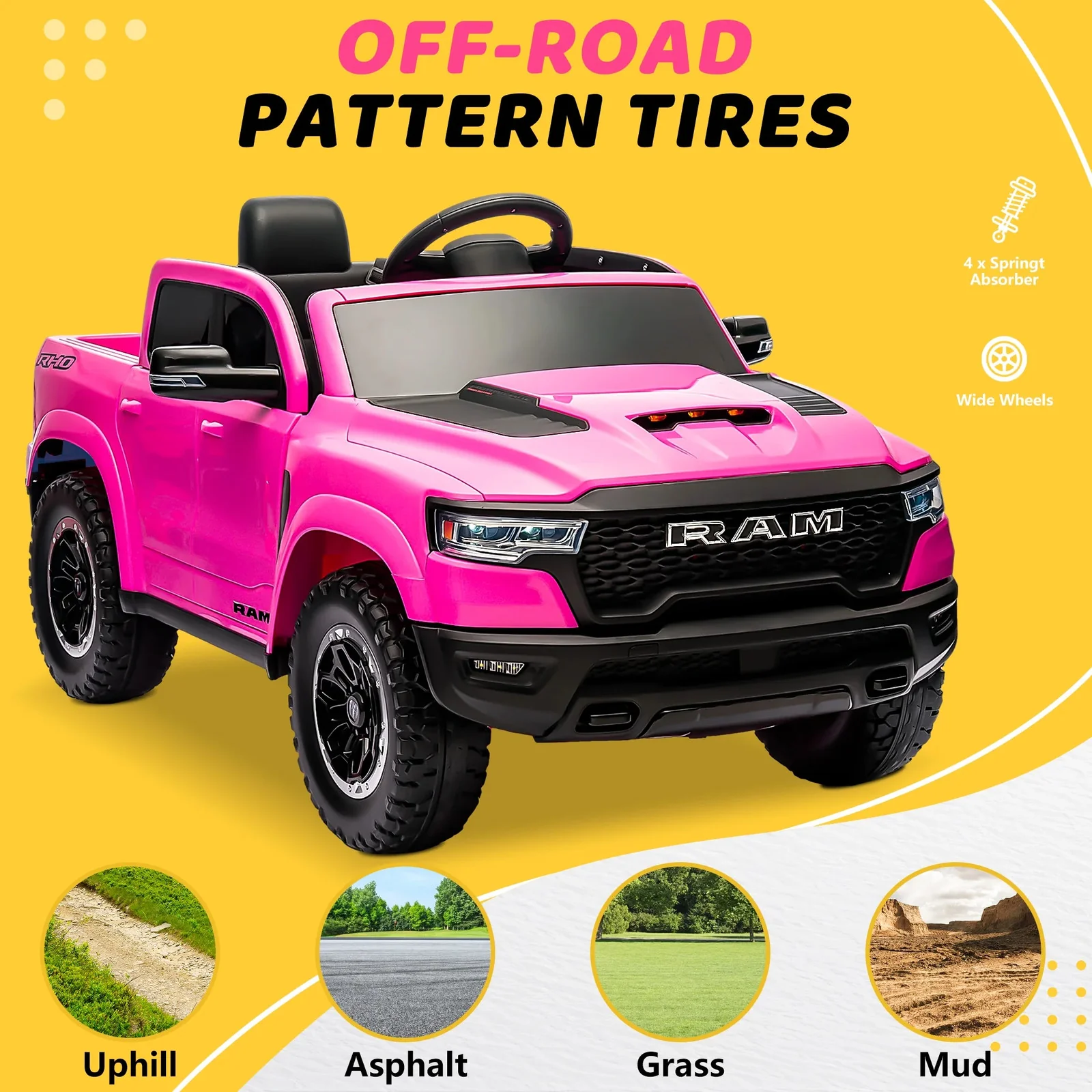 12V Ride-On Toy Car with Remote Control and 4-Wheel Suspension - Image 7